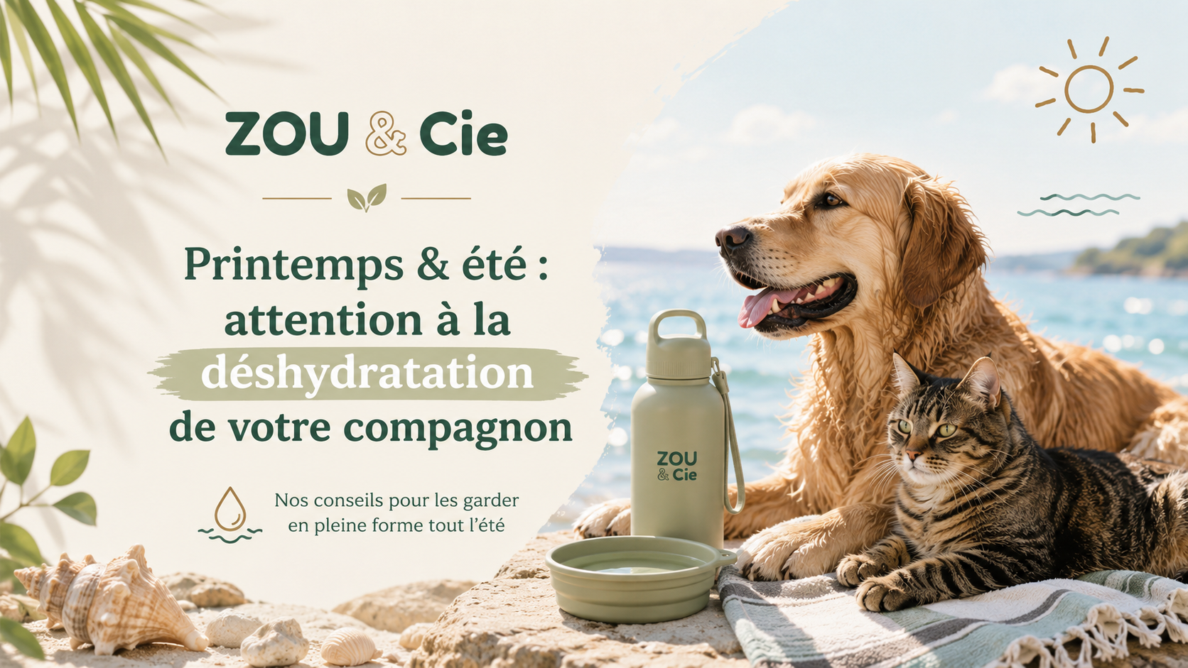 Printemps & été : attention à la déshydratation de votre compagnon