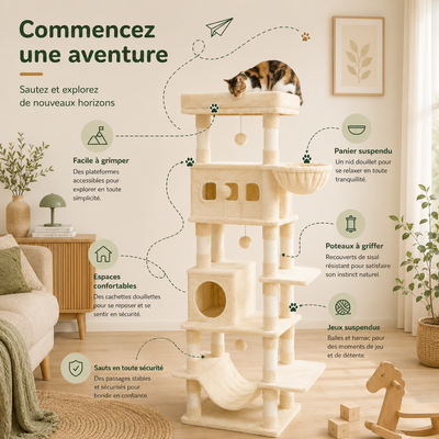 Arbre à Chat Canopée™ – 170 cm