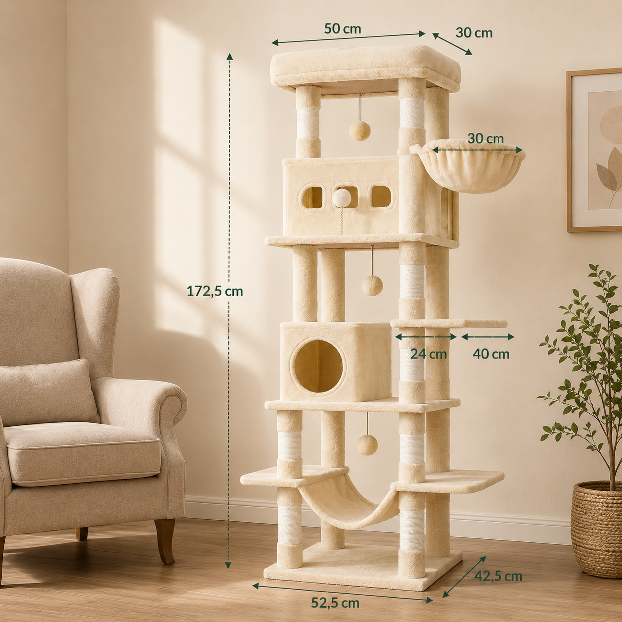 Arbre à Chat Canopée™ – 170 cm