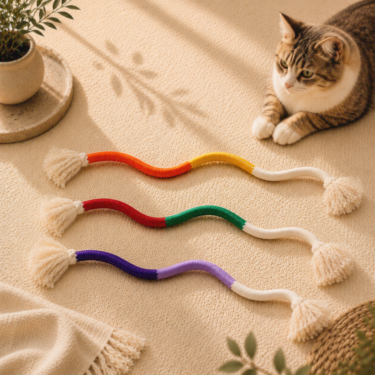 Corde Croc’Herbe™ – Jouet Dentaire à l’Herbe à Chat