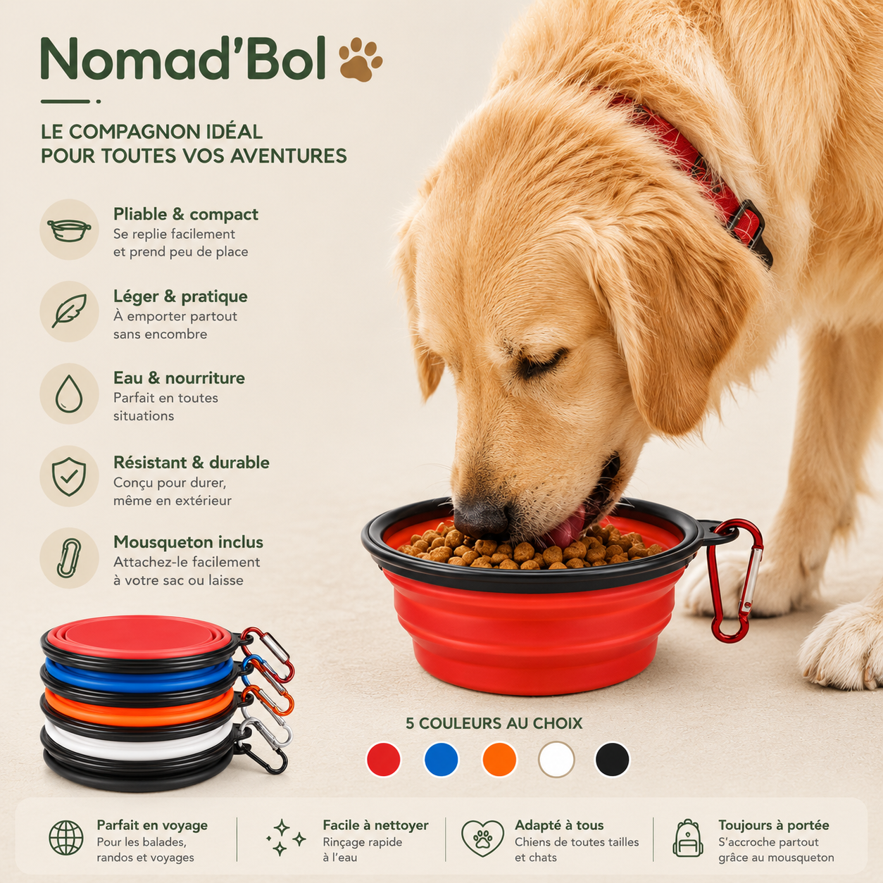 Nomad'Bol™ – Gamelle pliable de voyage